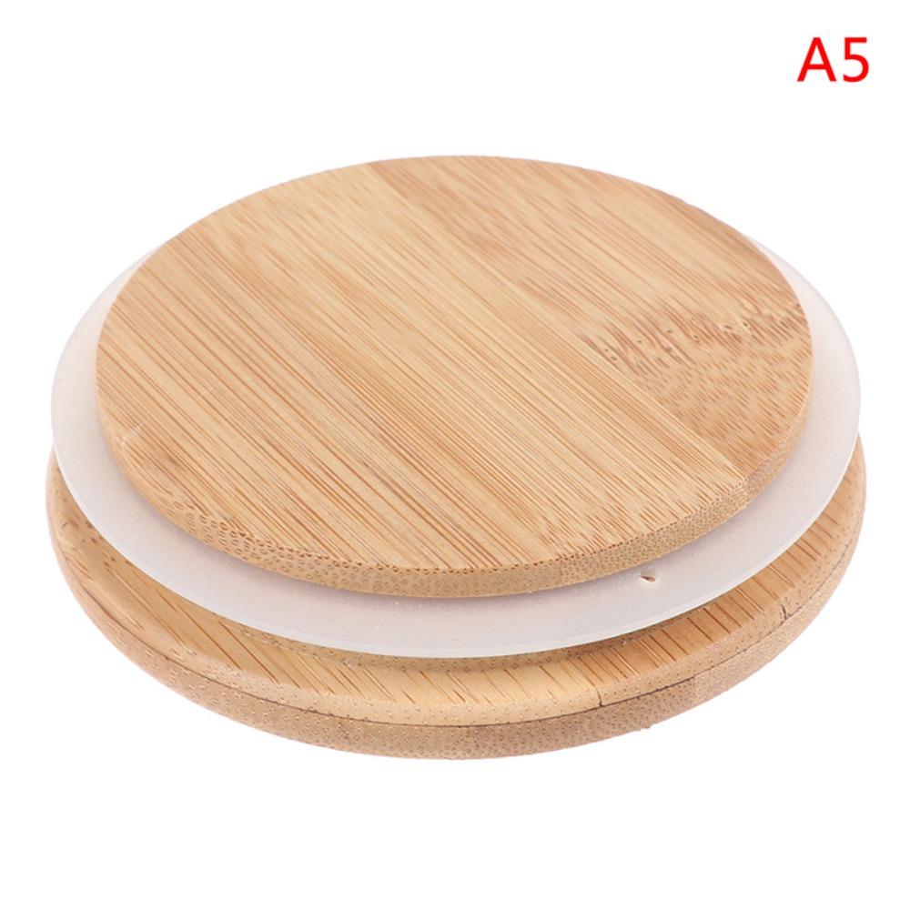 Reusable Bamboo Lids Non Leakage Jar Canning Caps Portable Wooden Covers  Drinking Jar Supplies
