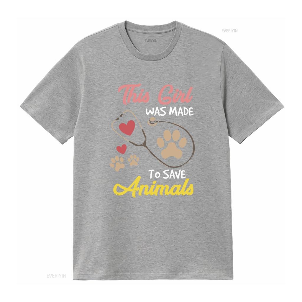 Vet Tech T Shirt Reception Veterinarian Animal Was Made To Save Animals Vintage Washed Graphic Unisex Fashion Comfortable