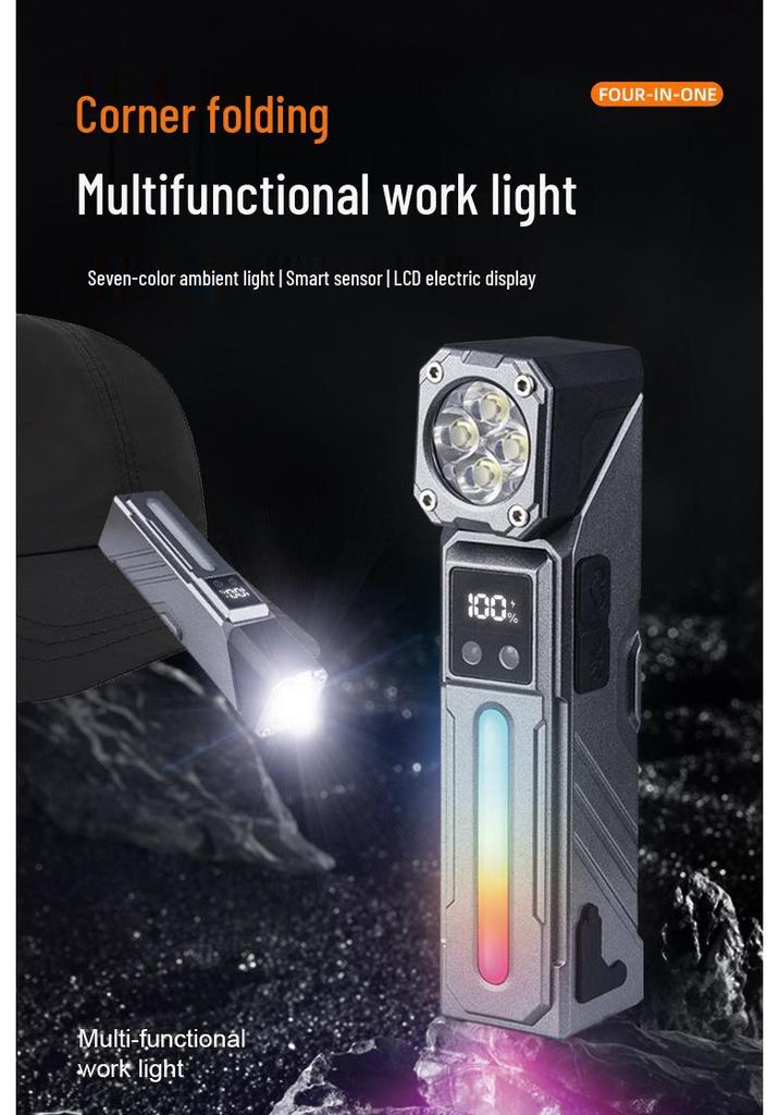 Magnetic Multi-functional Headlamp Hat Clip Light with Mini Power Display, Three Color Options