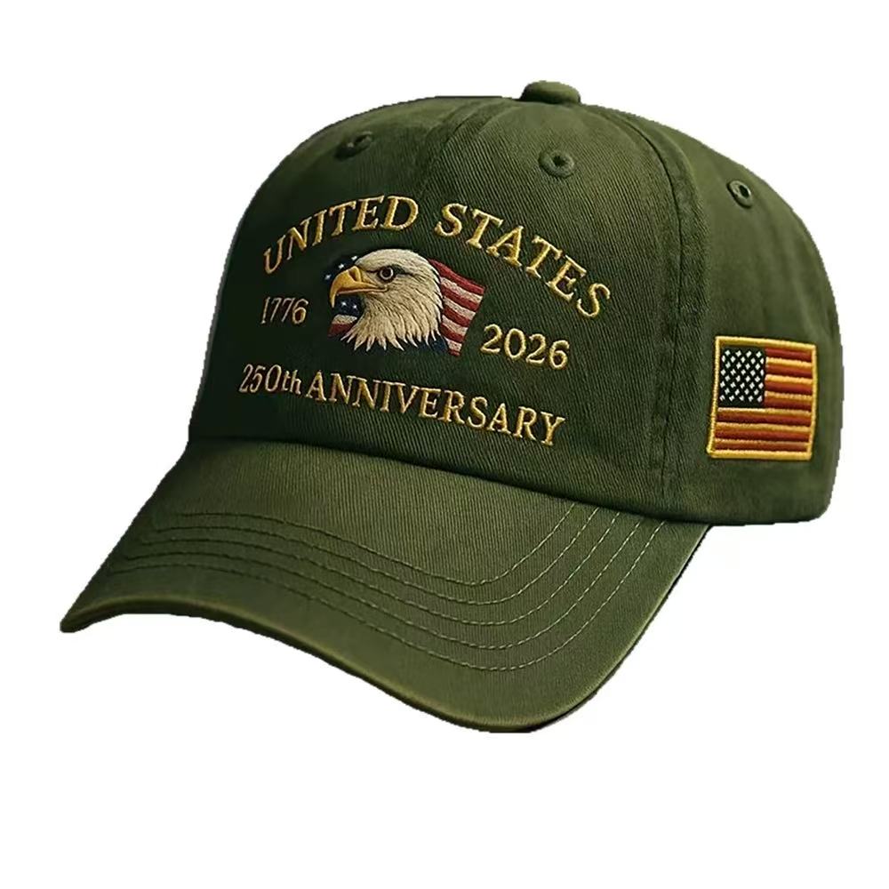 250th Anniversary Hat USA Patriotic Baseball Caps Eagle Embroidered Baseball Hats for Men Women 250 Year Anniversary Cap