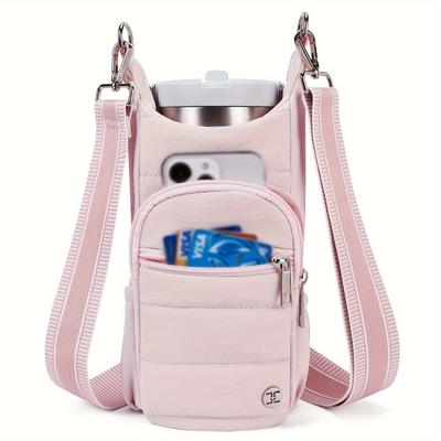 Crossbody Bags For Women Water Bottle Carrier Bag With Strap For Walking, Hiking, Cycling