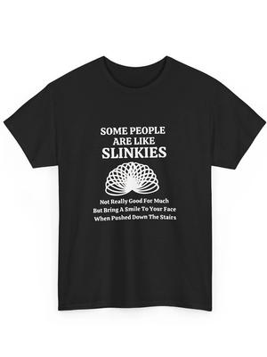 Men'S Humorous Cotton T-Shirt - "Some People Are Like Slinkies" Print Unisex T-Shirt