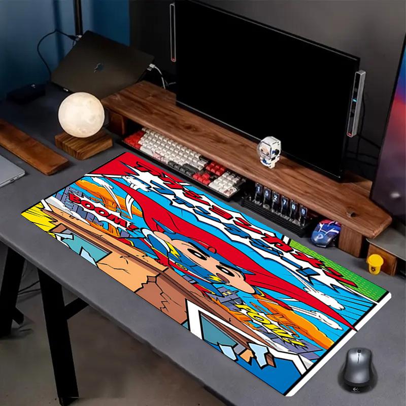 Crayon Shin Baskılı Mouse Pad, Kaymaz Masaüstü klavye Matı, PC Dizüstü Oyun Çalışma Günlük Kullanım için, Havalı Festival Sürpriz Hediye