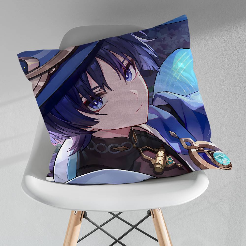 Genshin Impact WWanderer pillow over living room sofa cushion cover home decoration bedroom room bed pillow cover
