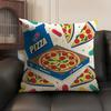 Food Anime D-Domino'S Pizza Cushion Cover Summer Breathable Linen Fabric Double-Sided Printing Sofa Pillow Case Home Decor