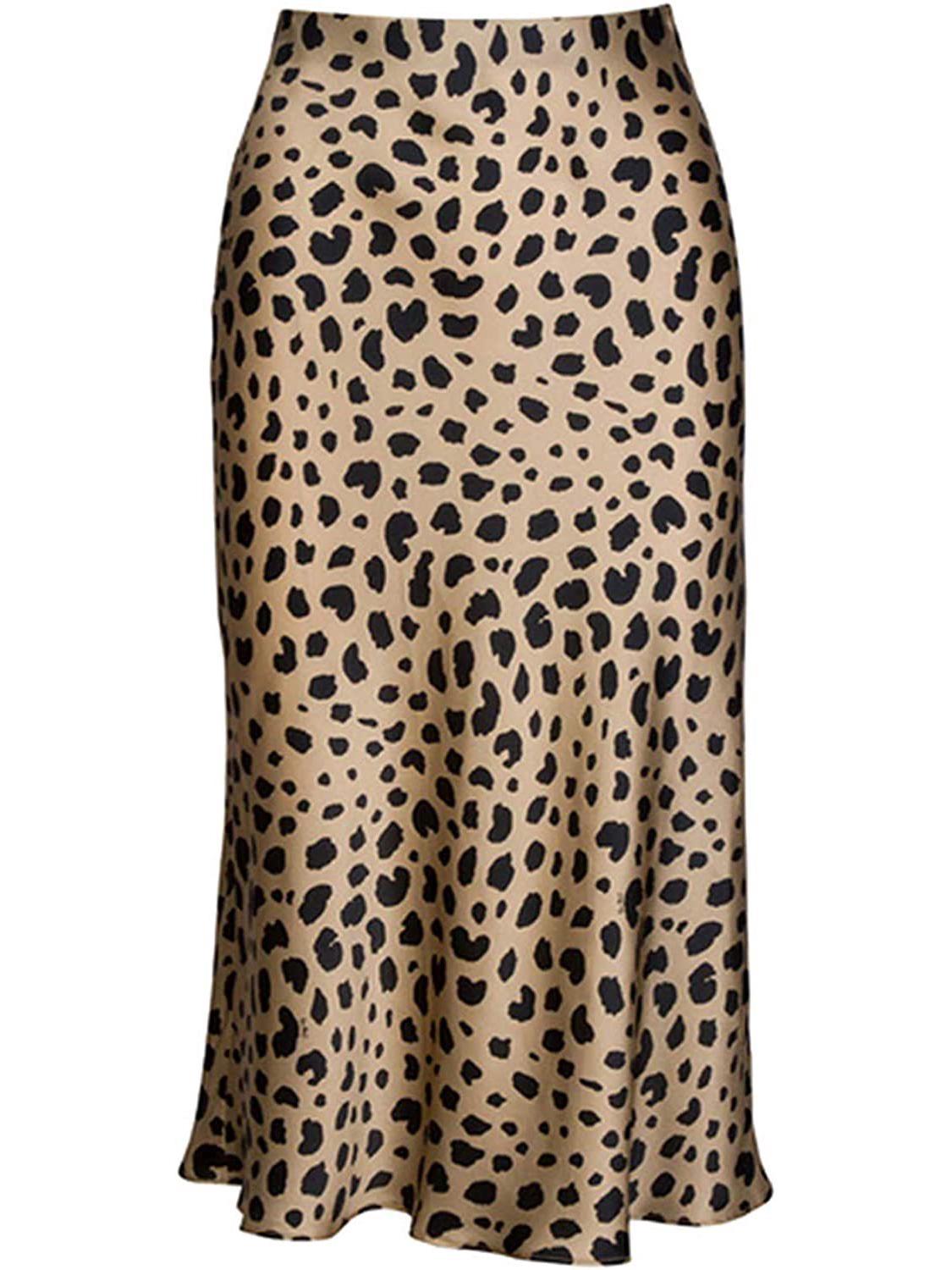 

Весна 2023 Европейский и американский уличный стиль Женская облегающая миди-юбка из полиэстера с принтом Medium цветной печати леопарда