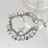 Sweet and Cool Cross Stitching Reflective Pearl Bracelet Crystal Gothic Punk Jewellery Wrist Bracelet Party Prom Gift