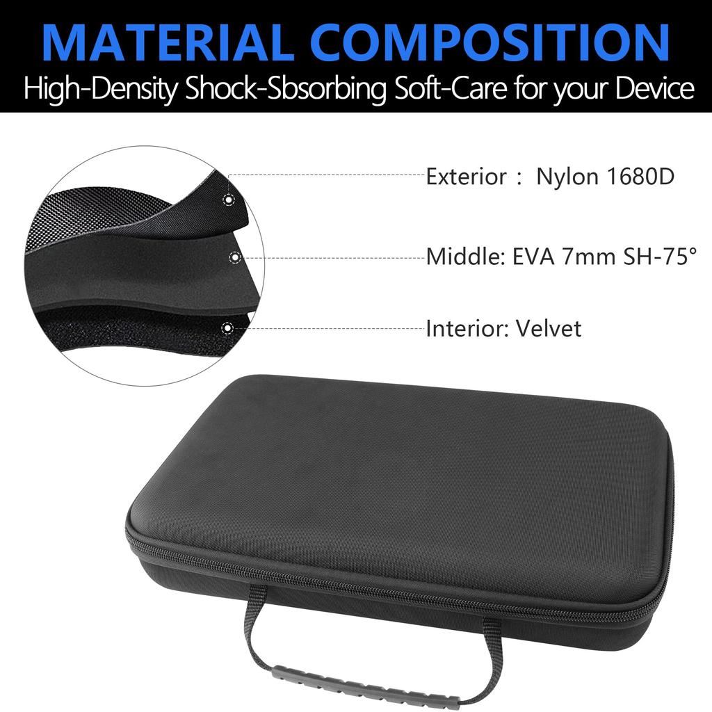 Musiin Piano Keyboard Case for MPK Mini MK3 MIDI Premium Velvet Hard Case Controller, (Black)