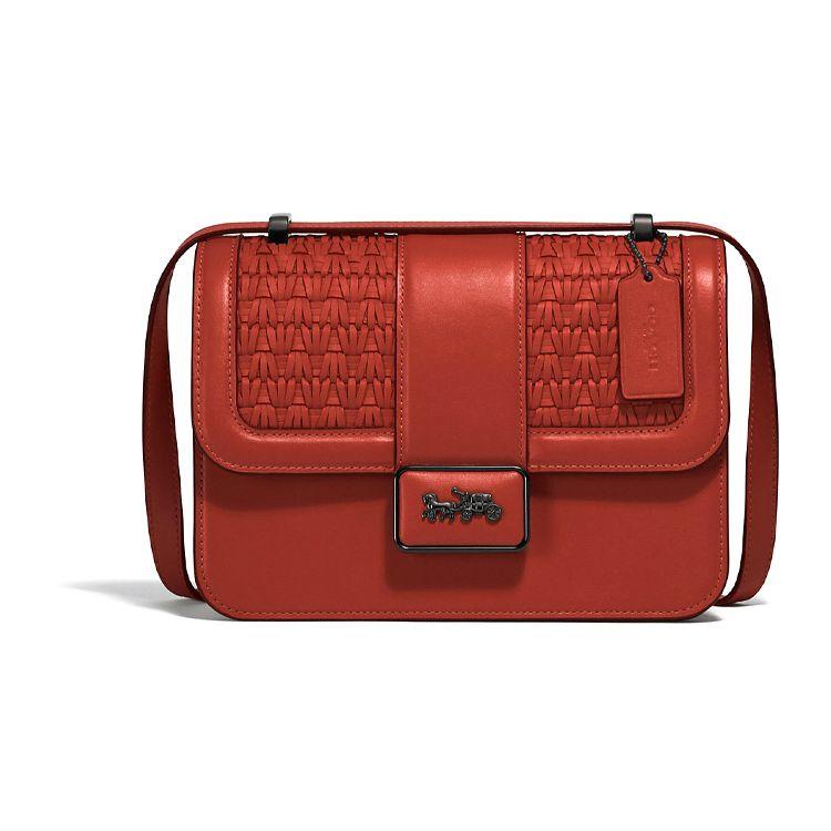 

Coach Alie 23 Horse And Carriage Buckle Flap Leather Small Shoulder Crossbody Bag Women bags Red C2277-V5SAR Basic Set (Bag+Dust Bag)