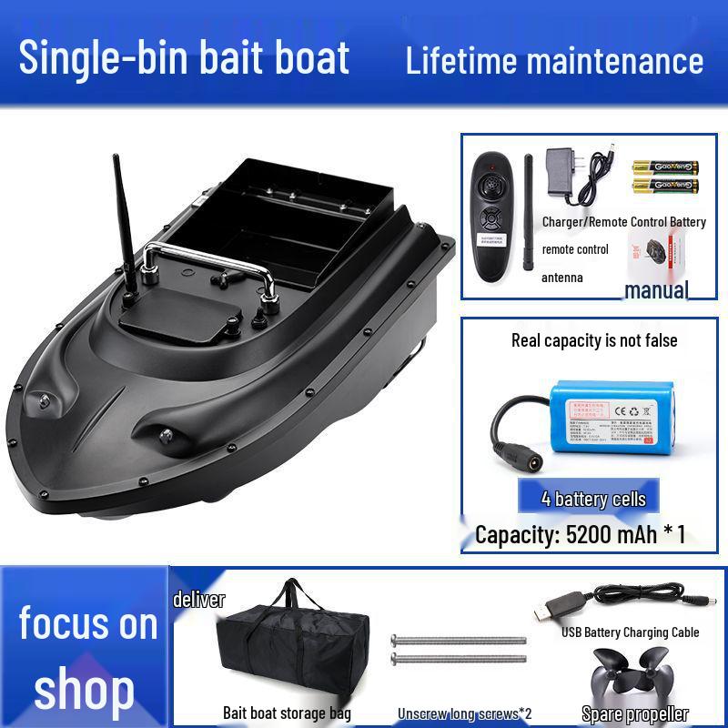 Smart 600m Remote Control High-Power Bait Boat with Constant Speed Cruise & Auto Unhooking Function for Fishing.