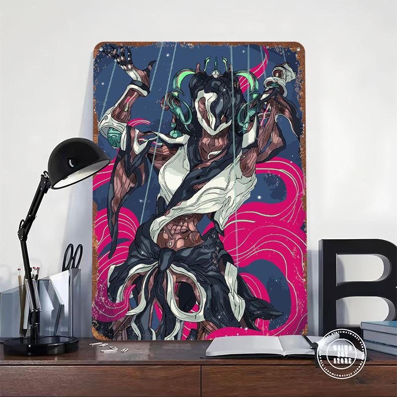 Warframe Nidus Tin Plaque Poster Customized Wall Art Retro Vintage Metal Signs for Man Cave Modern Home Decoration Luxury Decor