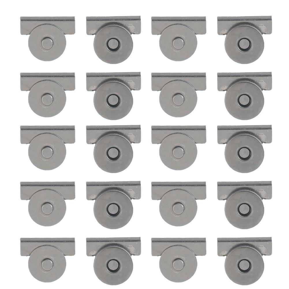 

20 шт. Бесшовные металлические магнитные застежки Не требуется шитье Зажим для кармана сумки Застежка для кошелька DIY Детали и аксессуары для крафтовых сумок серый