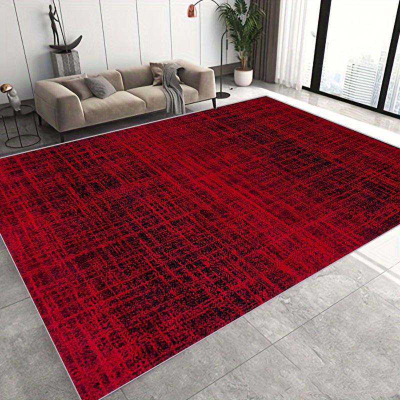 

Red Simple Area Carpet Entrance Floor Mat Abstract Geometric Optical Doormat Bedroom Non-slip Living Room Decor Rugs Decorate 40x60cm