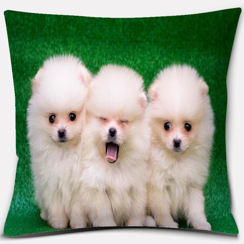 Dog Pattern Square Decorative Pillowcase Living Room Sofa Cushion Pillow  Home Decoration
