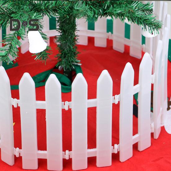 5/10/25 Pcs Christmas Fence White Picket Fence for Xmas Tree Easy Assembly Reusable Christmas Fence for Holiday Indoor Decoration