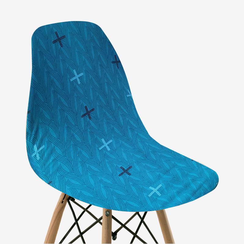 Floral Printed Shell Chair Covers Elastic Seat Cushion Cover Protector for Chairs Fitted Kitchen Living Room for Home Decor 1pc