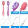Five-in-one bursting bead Disposable Cleaning Toothbrush Includes Mouthwash Portable Travel Toothbrush With Dental Floss