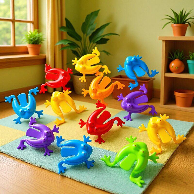 Little Green Bouncing Frog Kids' Educational Toy - Classic Nostalgic Fun for Boys and Girls