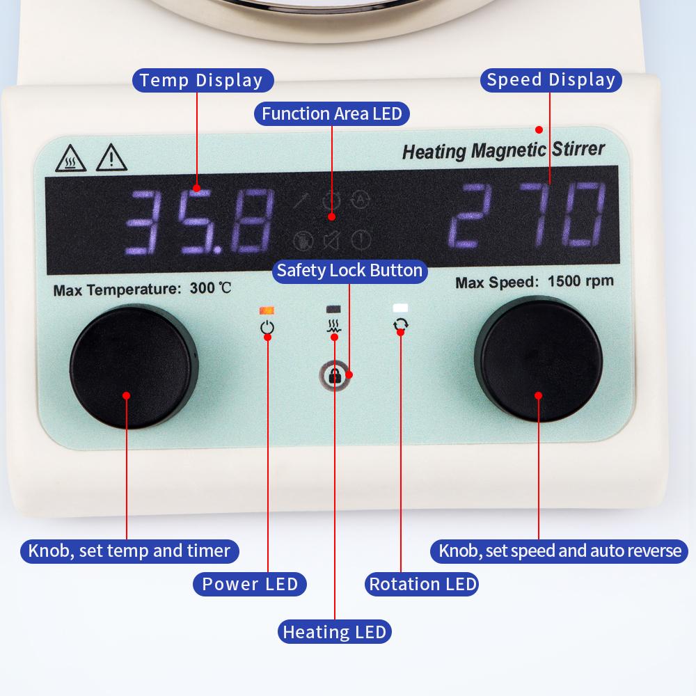EU Plug Heating Magnetic Stirrer With Heating Stirrer Laboratory Thermostatic Digital Display Magnetic Mixer Hot Plate