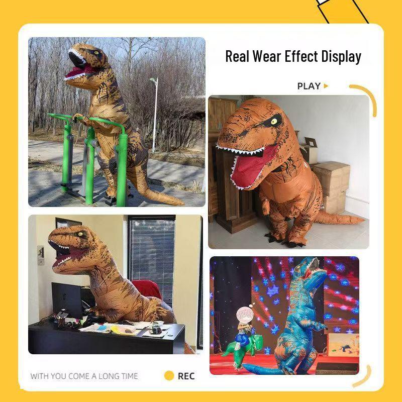Kids’ Halloween Dinosaur Costume: Inflatable Tyrannosaurus Alien Outfit
