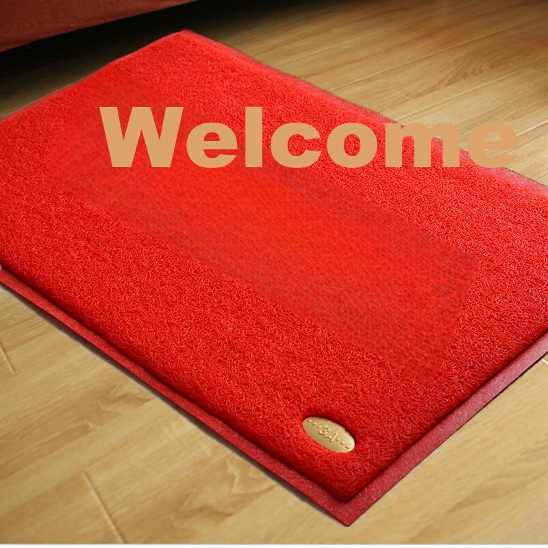 Welcome to DIYIN (DIYIN) Red Doormat, 60*90cm, Entrance Mat, Doorway Rug, Non-Slip Mat with Loop Pile for Greeting Guests