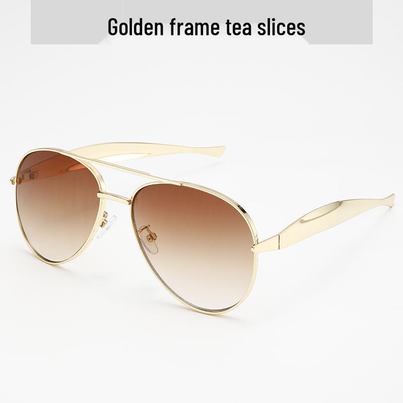 2025 Retro Metalowe Okulary Przeciwsłoneczne w Kształcie Żaby - Modny Street Style Damski High-End