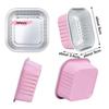 50Pcs Aluminum Foil Baking Pans Rectangle with Lids Heat Resistant Mini Loaf Pans for Baking Kitchen Accessories