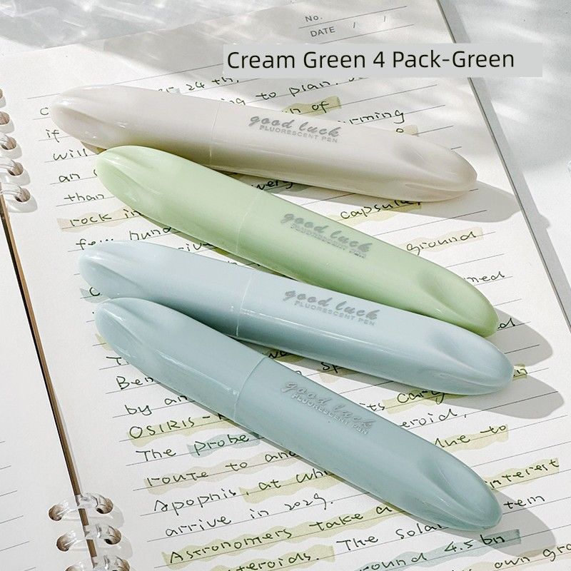 

Grade Three Class Two Soft Head Fluorescent Pen Good-looking Student Color Mark Large Capacity Key Mark Good Things at School Green system