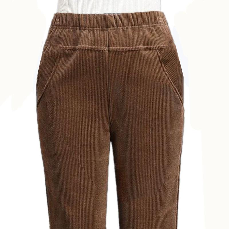 Plush Autumn and Winter Loose Haren Pants Corduroy Women's Pants Thickened Casual Pants Straight Leg Pants Trendy