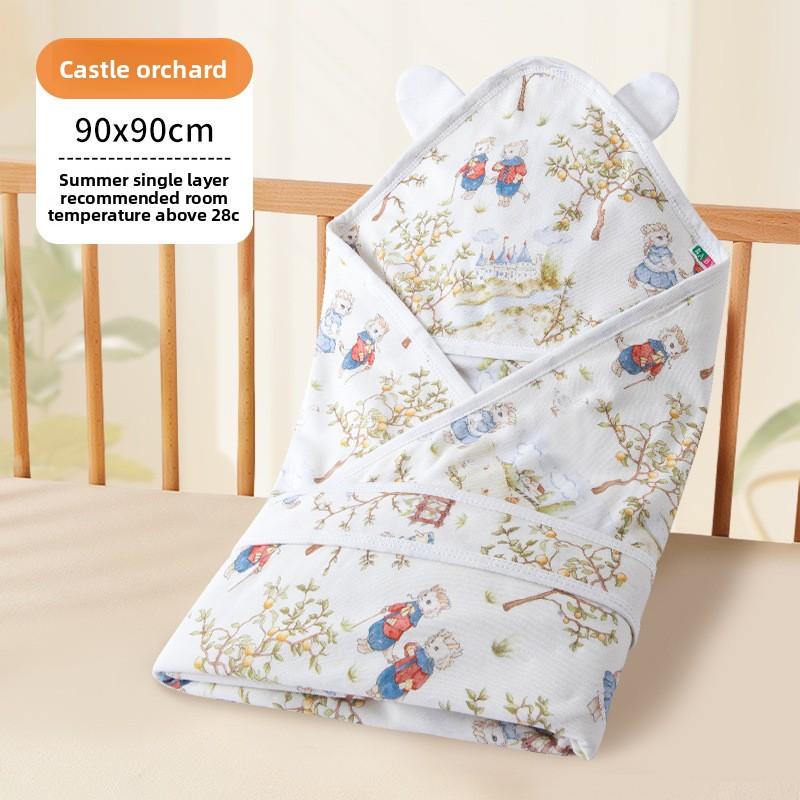 Baby Quilt Spring and Summer Thin Cotton Quilt Newborn Baby Bag Single Swaddle Blanket