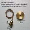 Retro American E27 Copper Lamp Holder with Switch - Brass Pendant Cord for DIY Table Lamps and Chandeliers