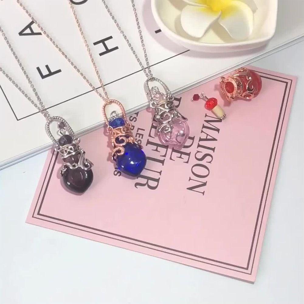 Heart Shape Perfume Vial Necklace Glass Vial Perfume Bottle Necklaces Wishing Bottle Pendant Gift