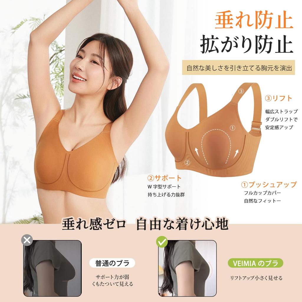 Seamless Slimming Bra 2 Cup Sizes Instant Prevents New Jelly Strip Technology for Soft Support and a Natural No High Side Reduces Wide and Pressure