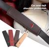 xkhr10 Leather Car Seat Belt Protector Pad Shoulder Strap Cover Interior Accessories For Mitsubishi Outlander Lancer L200 ASX Pajero