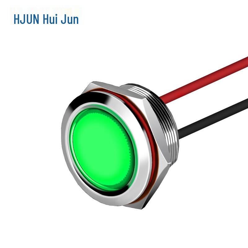 HUNJUN 22mm LED Waterproof Metal Indicator Light