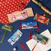 Santa Claus Christmas Cash Gift Envelope Christmas Tree with 10 Slots Folding Banknote Card Christmas Money Holder