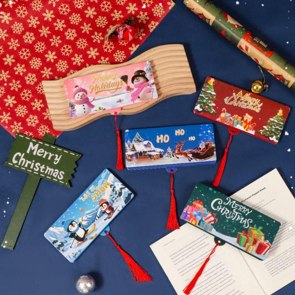 Santa Claus Christmas Cash Gift Envelope Christmas Tree with 10 Slots Folding Banknote Card Christmas Money Holder