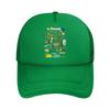 Assorted Themed Stickers Collection Mesh Baseball Cap