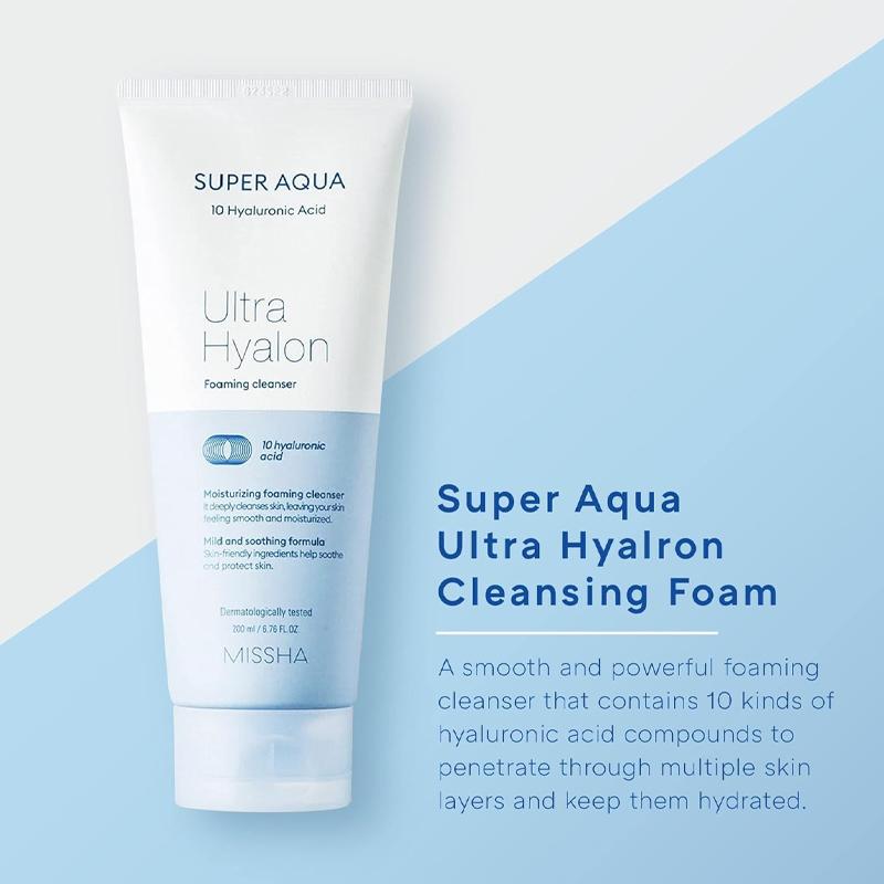 [MISSHA] Super Aqua Ultra Hyalron Foaming Cleanser 200ml