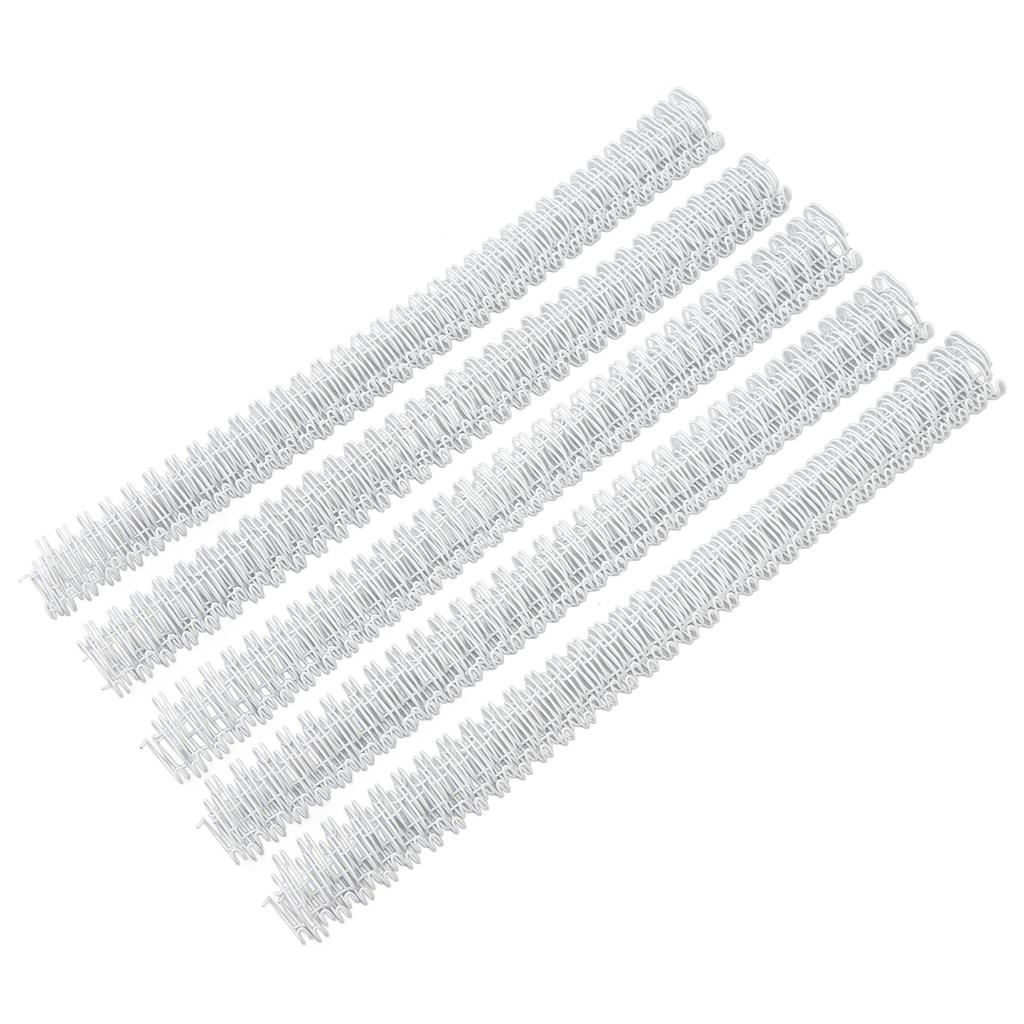 100Pcs Double   Wire Binding Spine 60 Sheet Capacity 3:1 Pitch 34   9.5mm Diameter Set Kit for   Paper