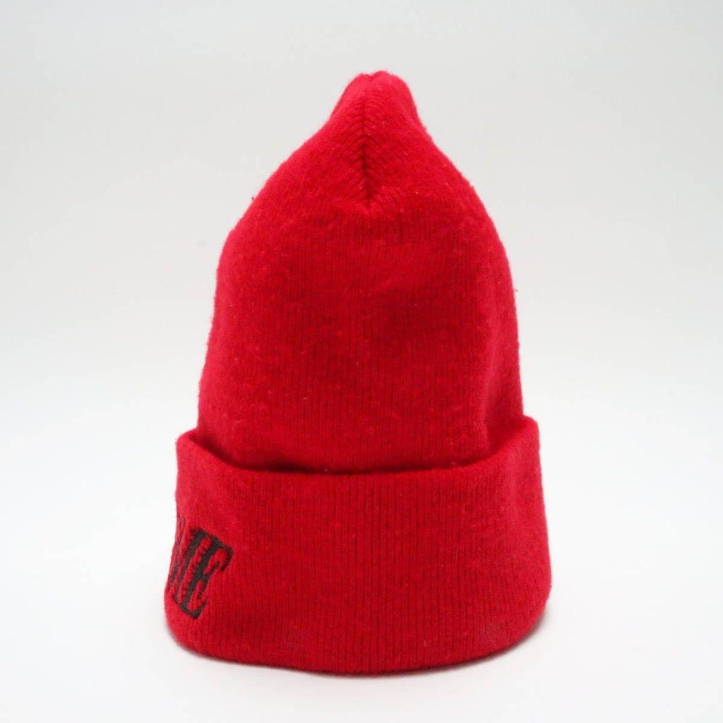 Used Supreme Supreme Logo Acrylic Beanie Hat Red/Black M10-k092