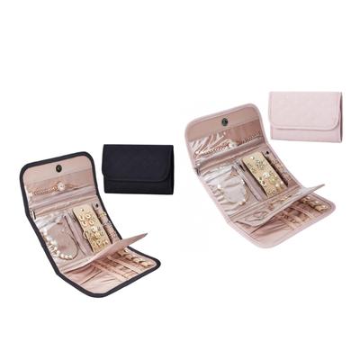 Polyester Jewelry Organizers Travel Pouches Storage Roll Suitable for Earrings Necklaces Bracelets Compact Design