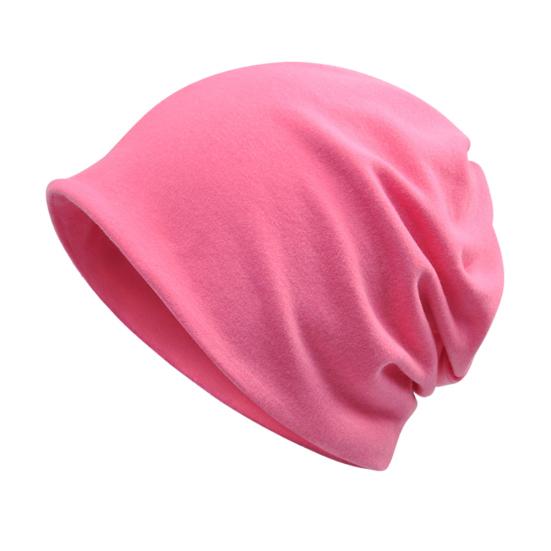 Solid Scarf Women Ponytail Beanie Men 
