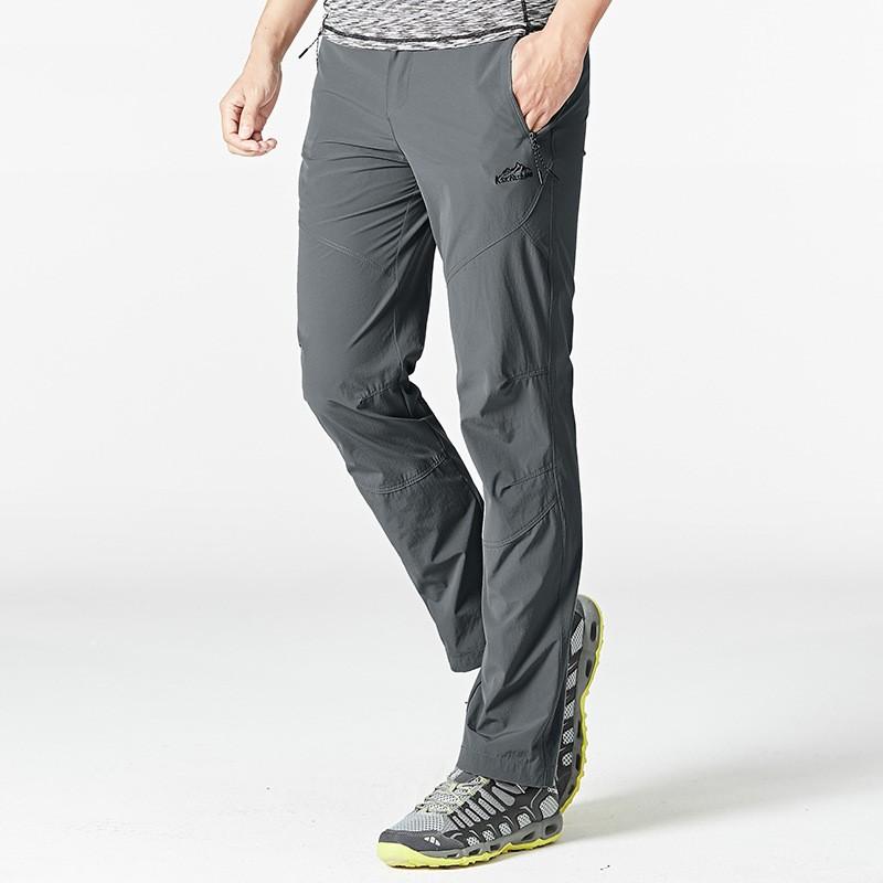 

Men s Summer Thin Section Plus Size Outdoor Quick Drying Pants Elastic Hiking Pants Simple Breathable Slim Pants 5XL сірий