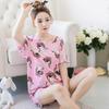 Pajamas Women'S Summer Short-Sleeved Shorts Loose And Cute Cartoon Casual Can Be Worn Outside Pajamas Women'S Loungewear Set