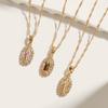 Women's 14K Virgin Mary Mama Pendant Necklace