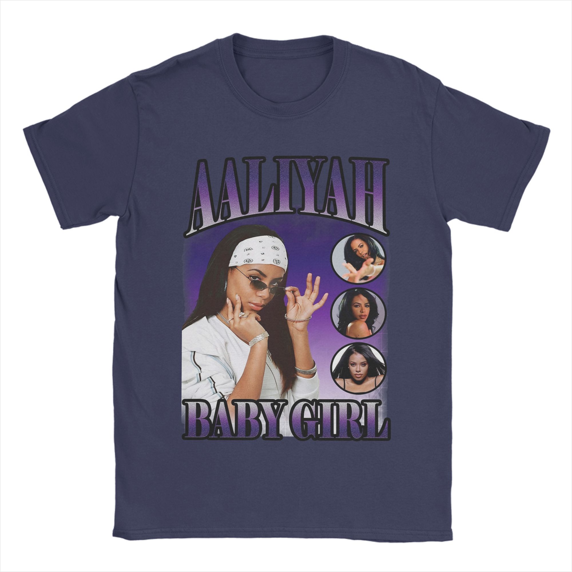 

Casual Aaliyahs Baby Girl Purple Bootleg TShirts for Unisex 100 Cotton T Shirts Short Sleeve Tee Shirt Plus Size Clothes 4XL