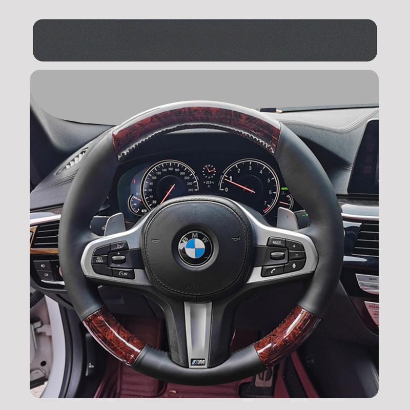 Hand-stitched Black  Leather Car Steering Wheel Cover For BMW M Sport G30 G31 G32 G20 G21 G14 G15 G16 X3 G01 X4 G02 X5