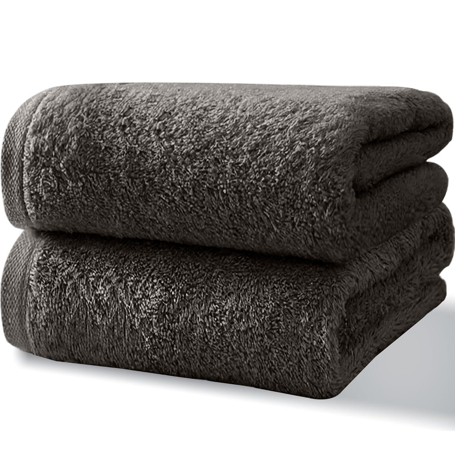 

Bath towel 2-piece set Carbon Gray HOSUR Hotel specification Thick Plush 100 cotton 60120cm High absorbency Quick-drying Durable Solid color Low lint