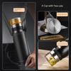 Large-Capacity Thermos Cup for Men, High-End Portable Stainless Steel Water Cup, Large Tea-Water Separation Tea Cup for Personal Use